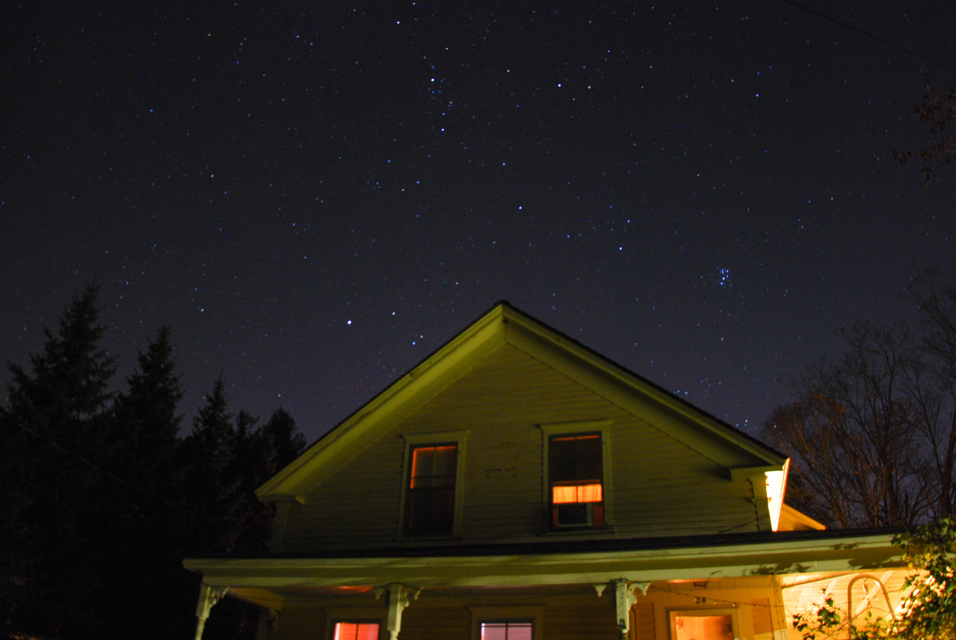 House at night